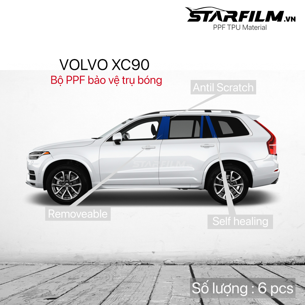 Volvo XC 90 PPF TPU Trụ bóng chống xước tự hồi phục STARFILM