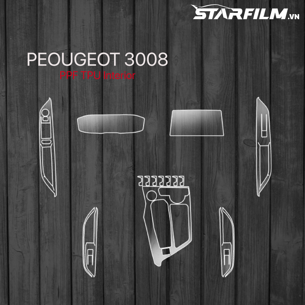 Peugeot 3008 (2019~ 2022) PPF TPU chống xước tự hồi phục STAR FILM