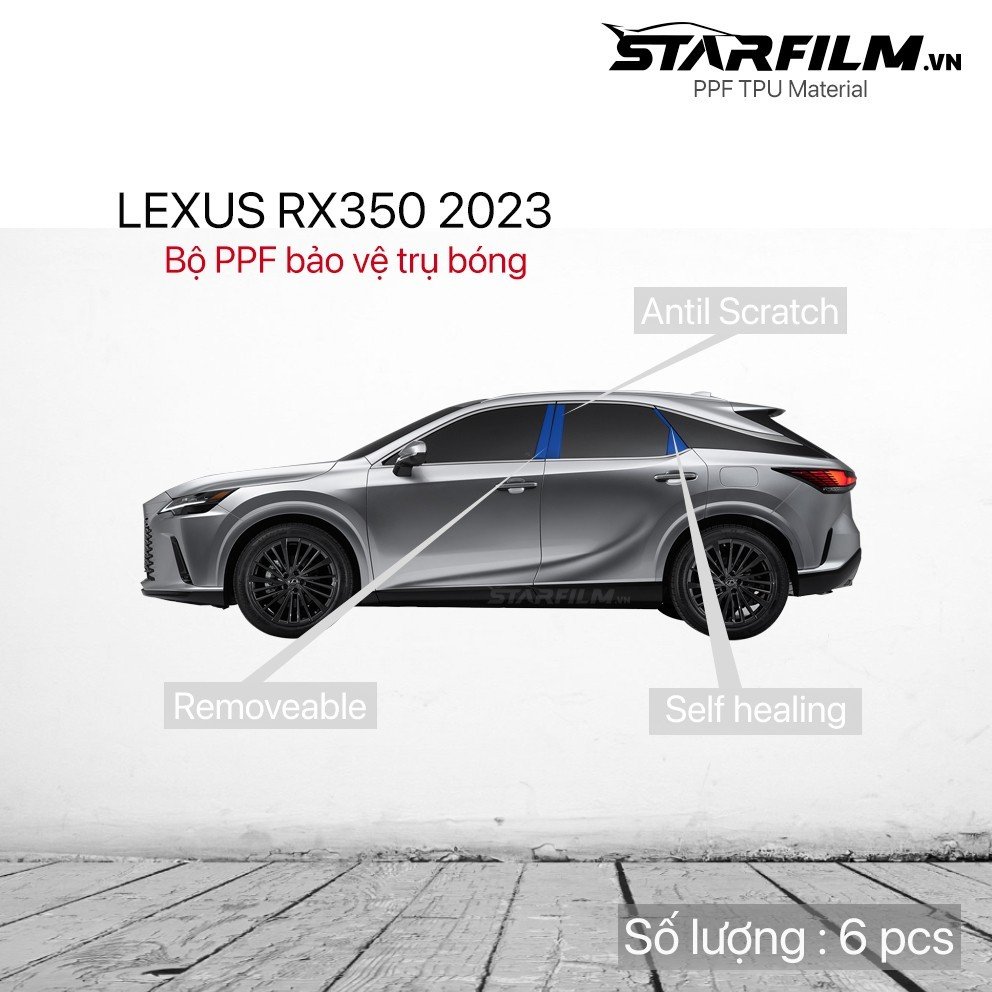 Lexus RX350h 2023 PPF TPU bảo vệ chống xước trụ bóng STARFILM